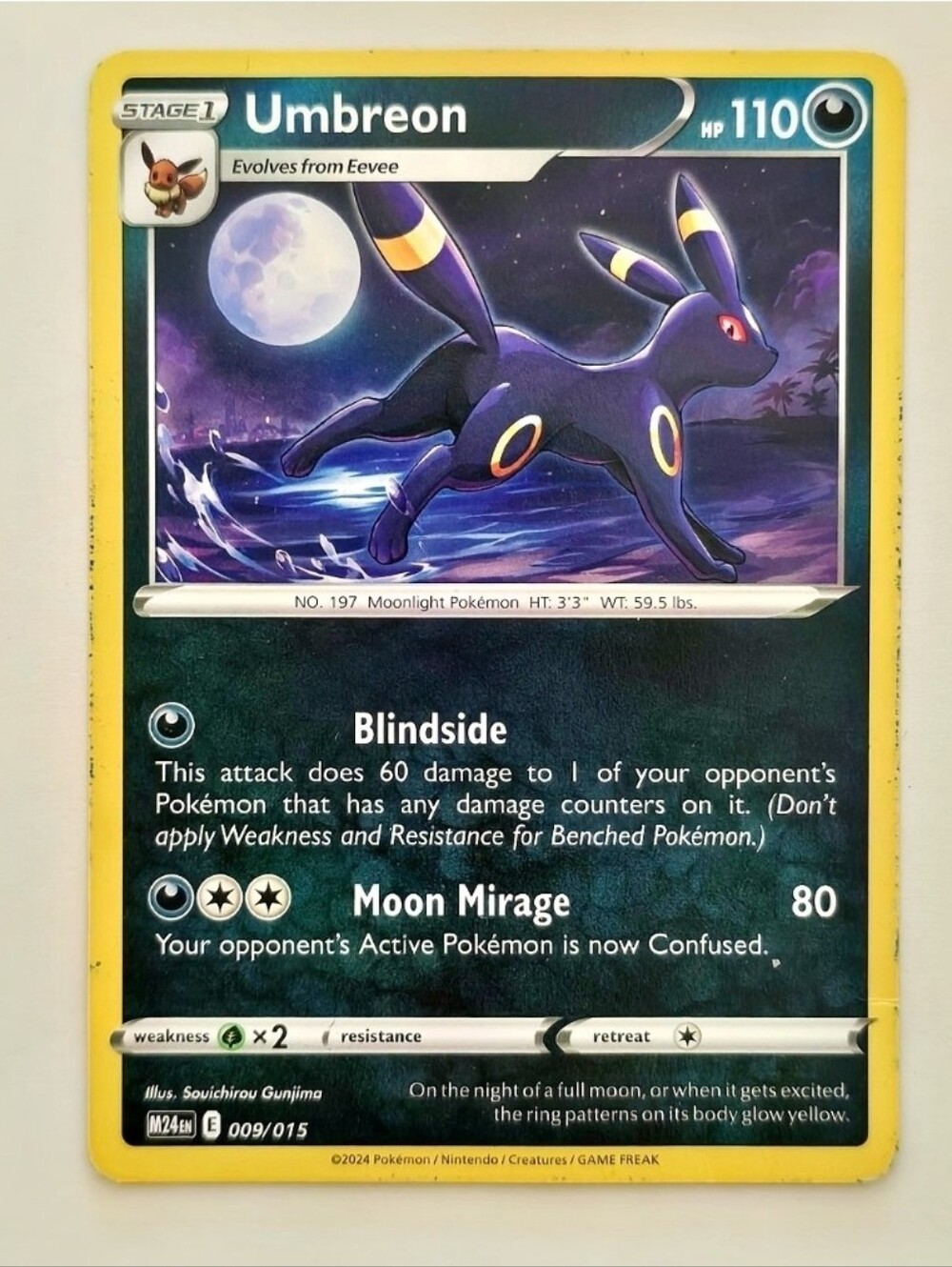 Umbreon Pokémon McDonald's Promos 2024 009/015 Promo TCG Card English Dark Type